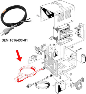 Golf Cart 36V Battery Charger Cord with Plug Set, 2 Blade DC Charger Cord for Club Car DS, EZGO and Columbia Electric, OEM#1016433-01