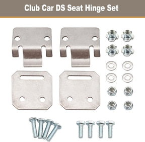 Golf Cart Seat Hinge Set for 1979-Up Club Car DS 1011652 1012412-Male + Female