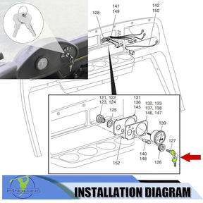 EZGO Golf Cart Key, EZGO Key Suitable for 1981-Up EZGO Series Golf Carts, 10PCS, Replace OEM# 17063-G01, 17063G1