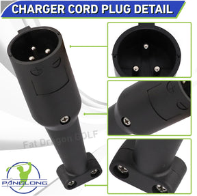 Drive-up 48V Golf Cart Charger Receptacle Charger Plug for Club Car DS Modes, Golf Cart Charging Port with Cord and Club Car Plug OEM 101828901 101802101