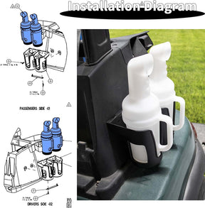 Universal Golf Cart Sand Bottle for Club Car EZGO Yamaha,Divots Filler Sand & Seed Bottle with Rattle Proof Holder