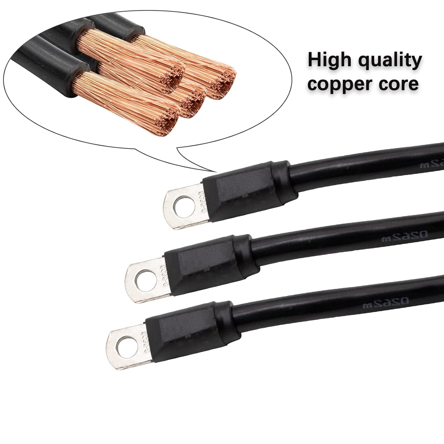 Golf Cart Battery Cable Set 4 Guage for EZGO TXT Medalist 1994-Up Models(Set of 5)