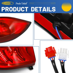 Golf Cart LED Tail Lights for Club Car Precedent 2004-Up and Tempo 2018-Up Models Replacements, 12V with 3 Pin Wires Rear Light Kit Driver and Passenger Side