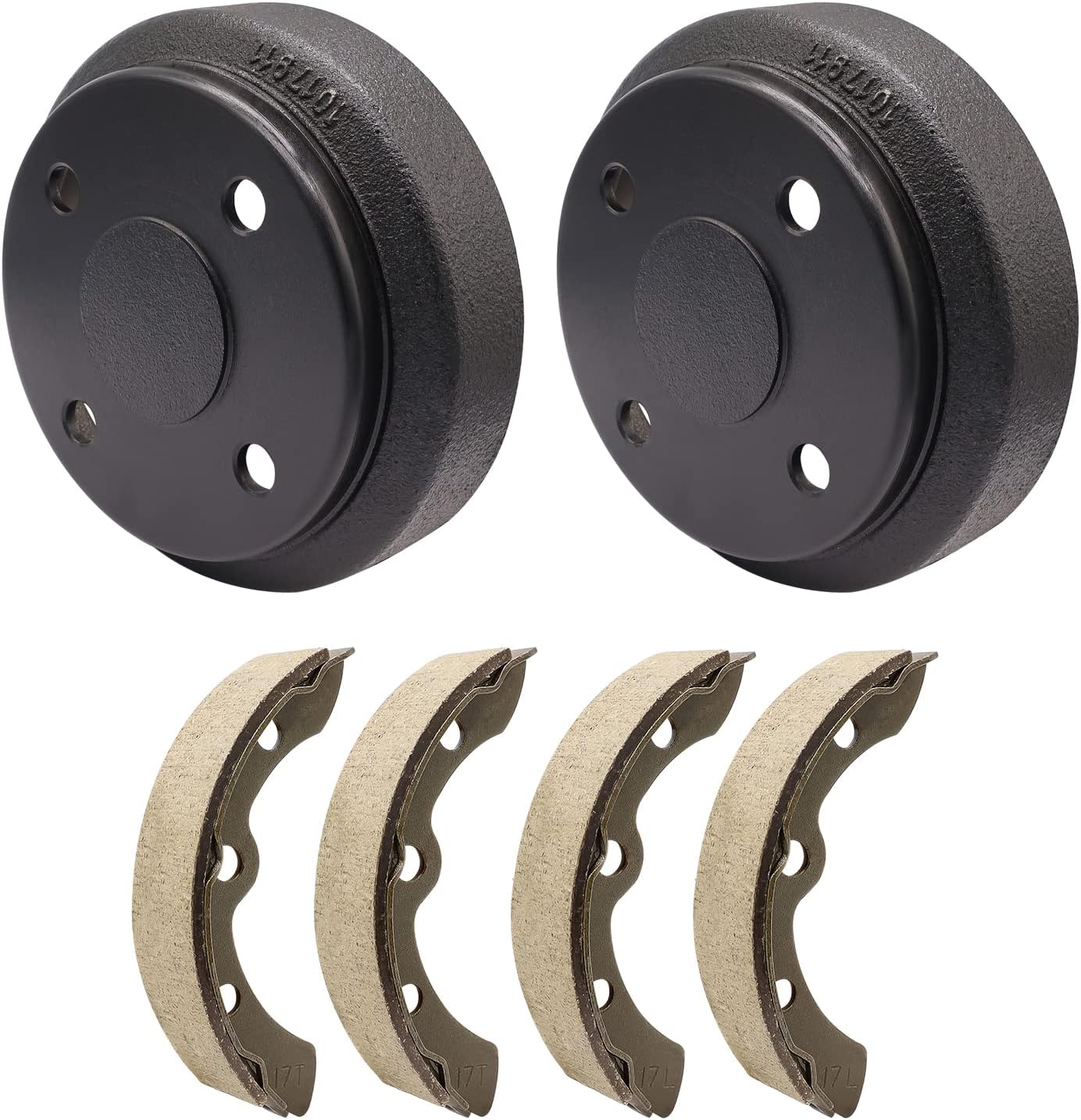 Golf Cart Brake Repair Kit, Brake Drums & Brake Pads/Shoes, Fit Club Car DS 1995-Up and Precedent 2004-Up, OEM# 101791101,101823201