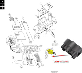 Drive-up MCOR Potentiometer Accelerator for Club Car Precedent, MCOR Motor Controller for 2004-2011 Golf Cart, Replace 103327901