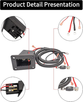 36V Powerwise Charger Receptacle Fit for EZGO Medalist TXT/DCS/PDS Electric Golf Carts OEM#73051-G29 73063-G01