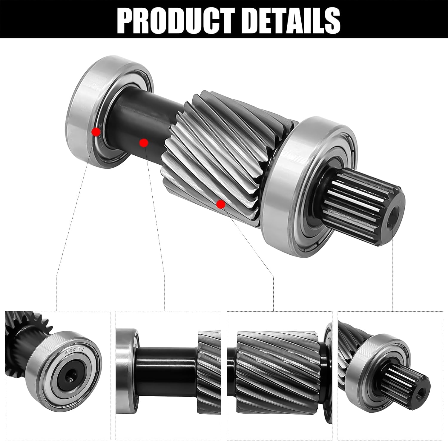 Golf Cart Input Shaft Kit, Include Clasp Spring, O-Ring Seal, Fit for EZGO Marathon 1988-1990, TXT 1994-Up Electric Models, OEM#26926-G01, 26926G01, 612556