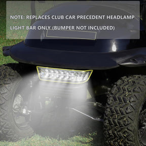 Drive-up Golf Cart LED Headlight Bar for Club Car Precedent 2004-Up with Front Head Light Electric and Gas Models, 12V Front Replace Head Light Bar Replaces OEM 102524801,1025248-01