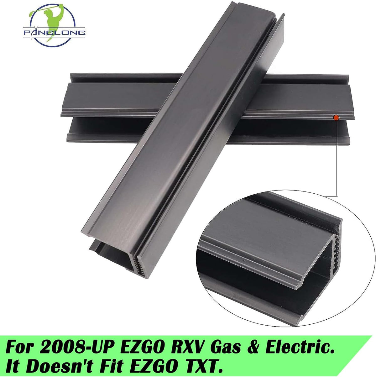 Windshield Sash Clips Kit, Width 1.25 inch Length 10 inch, OME 613136 603852 for EZGO RXV 2008 Up 1-1/4" inch Square Tube Golf Cart