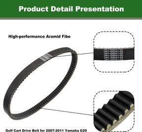 DRIVE-UP Golf Cart Drive Belt Applicable to 2007-2011 Yamaha G29 OEM# JW1-G6241-00 JW1-G6241-10