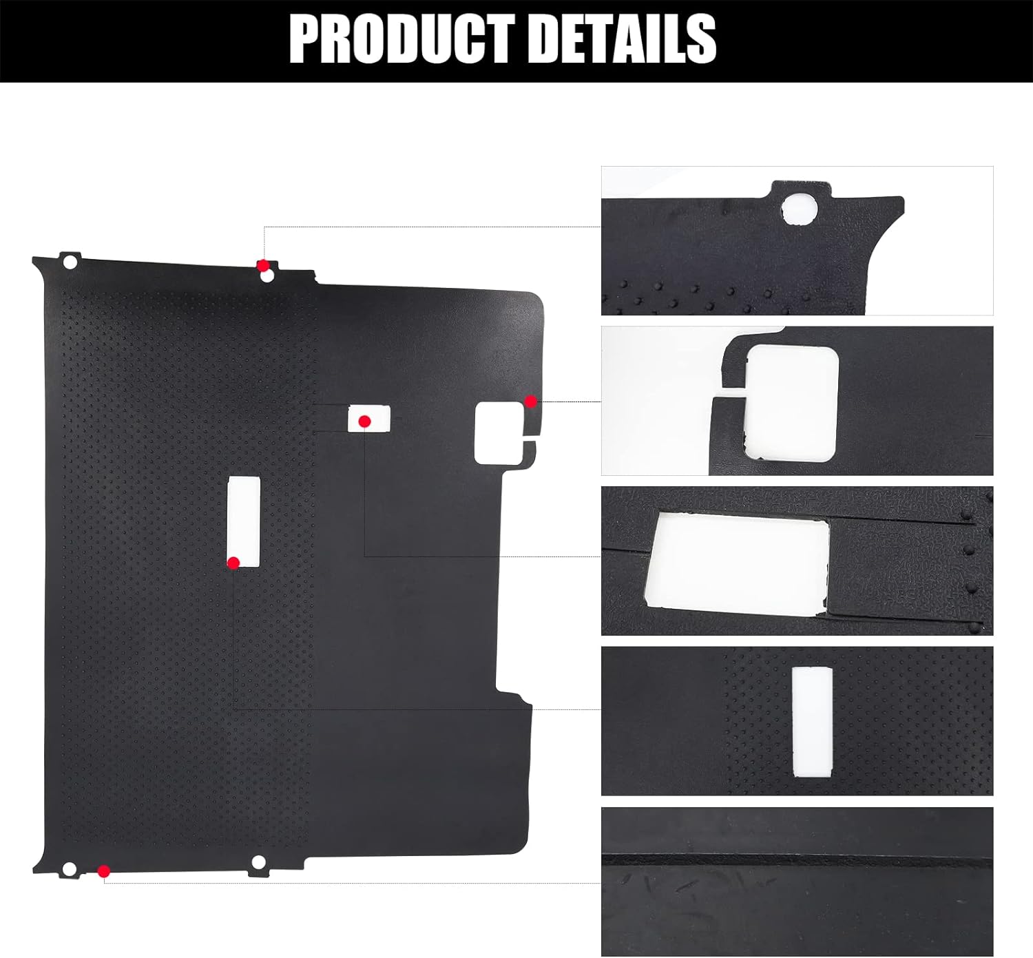 Panglong Golf Cart Floor Mat Full Coverage Factory Size Floormat Fits EZGO TXT Or RXV, Replace OEM# 70995-G01 601118 -Black