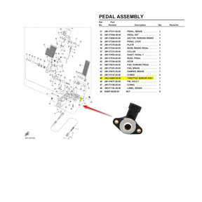 Drive-up Golf Cart Throttle Position Sensor Sensor Accelerator Yamaha Fits G29 YDRE OEM#JW2-H5885-00