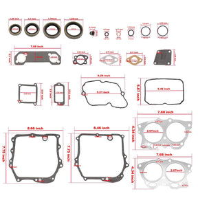 CartClan Engine Gasket Seal Rebuild Kit for EZGO 295cc 350cc 4 Cycle Gas Golf Cart 1991-2008 Fuji Robin Engine Pre MCI inc MCI Breather Gasket