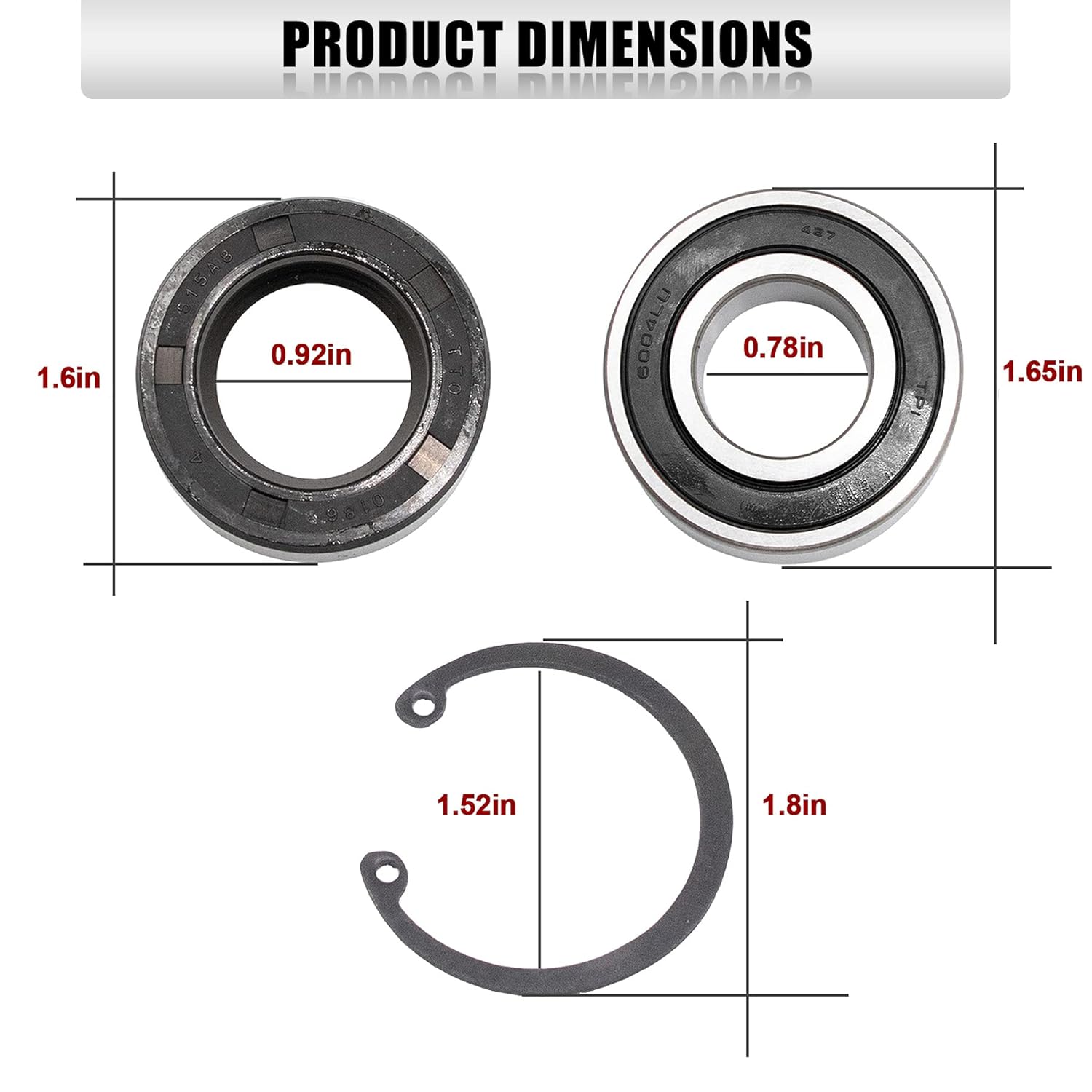 CartClan Golf Cart Rear Axle Bearing & Seal Kit for EZGO TXT RXV Marathon Medalist 1978-UP Electric Carts OEM# 611931 15112-G1 15112G1 70181-G01 70181G01 620343-2 Pack