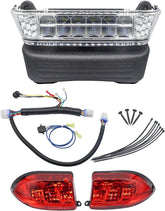 Drive-up Golf Cart LED Light Kit for Club Car Precedent 2004-2008.5 Electric Models, Replaces 12V Club Car LED Headlight and Taillight Assembly OEM 102524801, 1025290-01