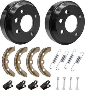 DRIVE-UP Golf Cart Brake Drum/Hub and Brake Shoes Spring Kit Fits Club Car DS 1981-1994 4263,1011137 101146302 101816301