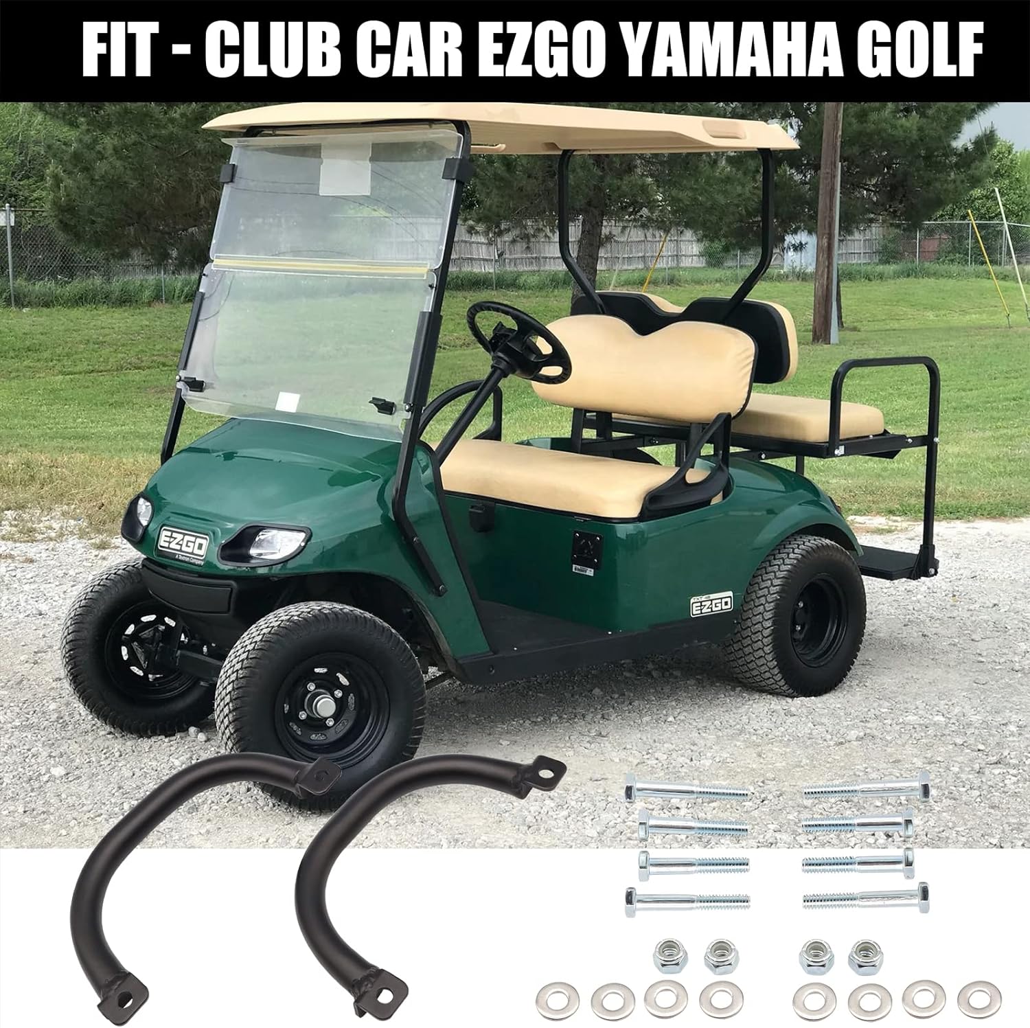 CartClan Golf Cart Grab Handle Set of 2 Universal, Suitable for Club Car EZGO Yamaha