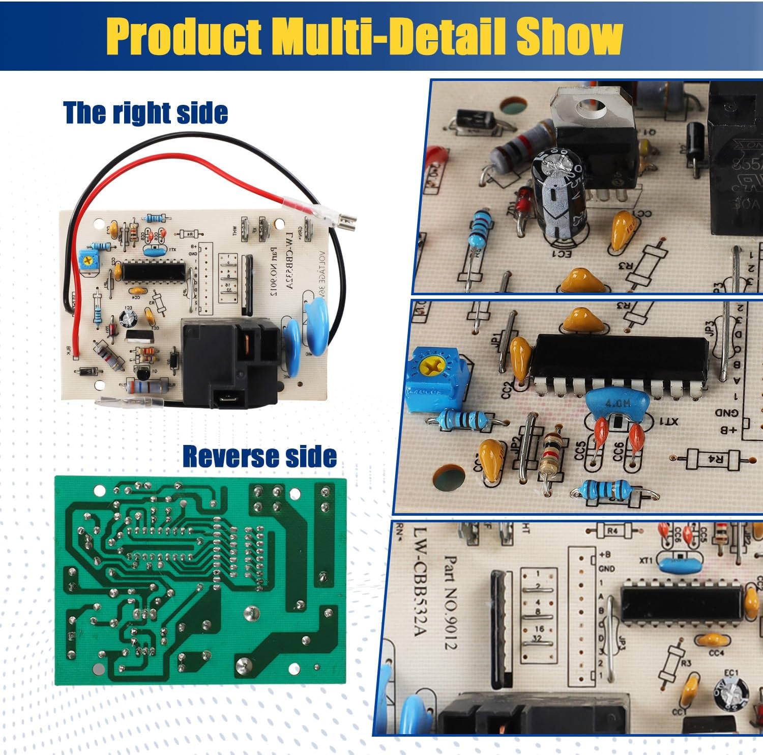 EZGO 36V Charger Board(Small) with Wire for PowerWise Chargers for 1994 and Up PowerWise Chargers, Replace OEM 27877-G01,28667-G01