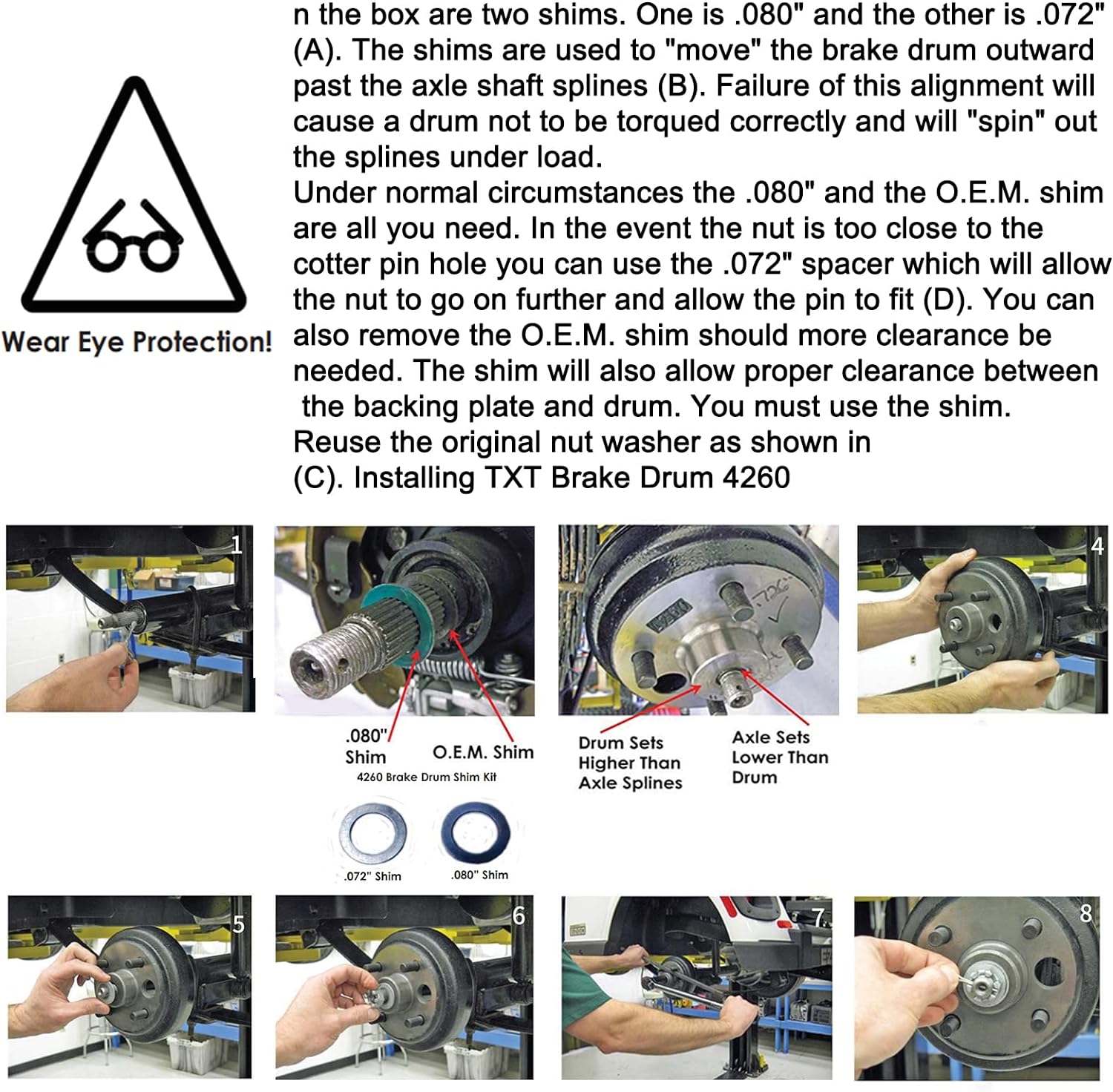 Panglong EZGO TXT Brake Drum Hub Assembly for 1982 UP Electric Golf Cart,OEM#19186-G1