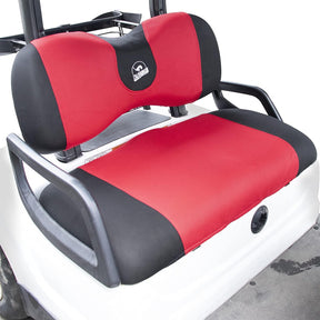 CLUBRALLY Golf Cart Seat Cover Set Fit for Club Car, EZGO, Yamaha, Breathable Air Bench Seat Covers Keep The Seats Cool in The Summer Heat Washable Polyester Mesh Cloth with Logo-Large