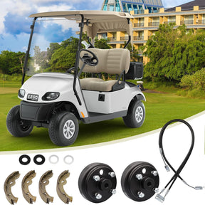 DRIVE-UP EZGO TXT Electric Deluxe Brake Golf Cart Maintenance Kit 1996-2008 -Contain Brake Drum/Hub,Brake Cables & Brake Shoes