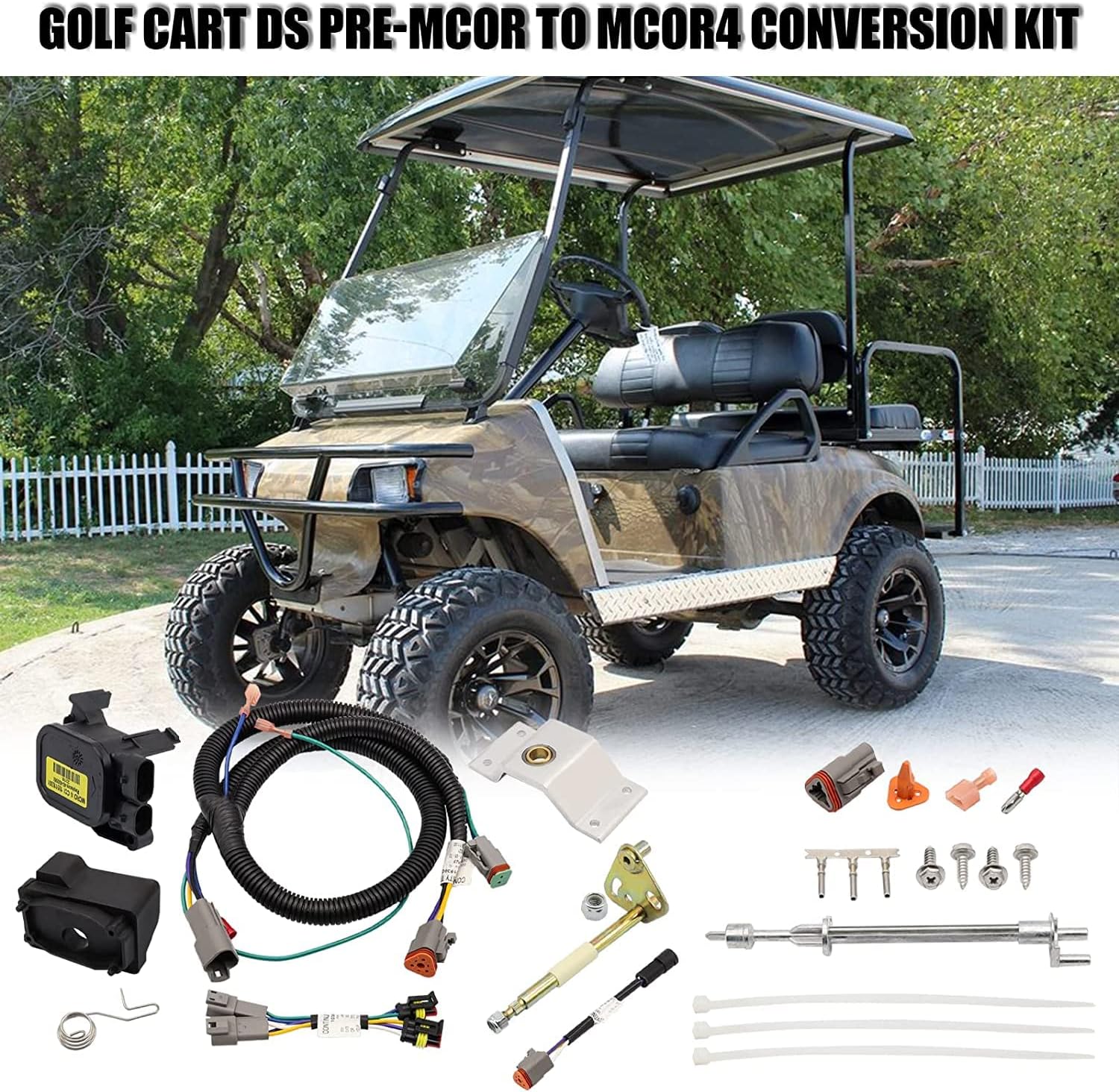 Drive-up Golf Cart Pre-MCOR to MCOR4 Conversion Kit for 1995.5-2001 Club Car DS Models OEM AM293201,103951901