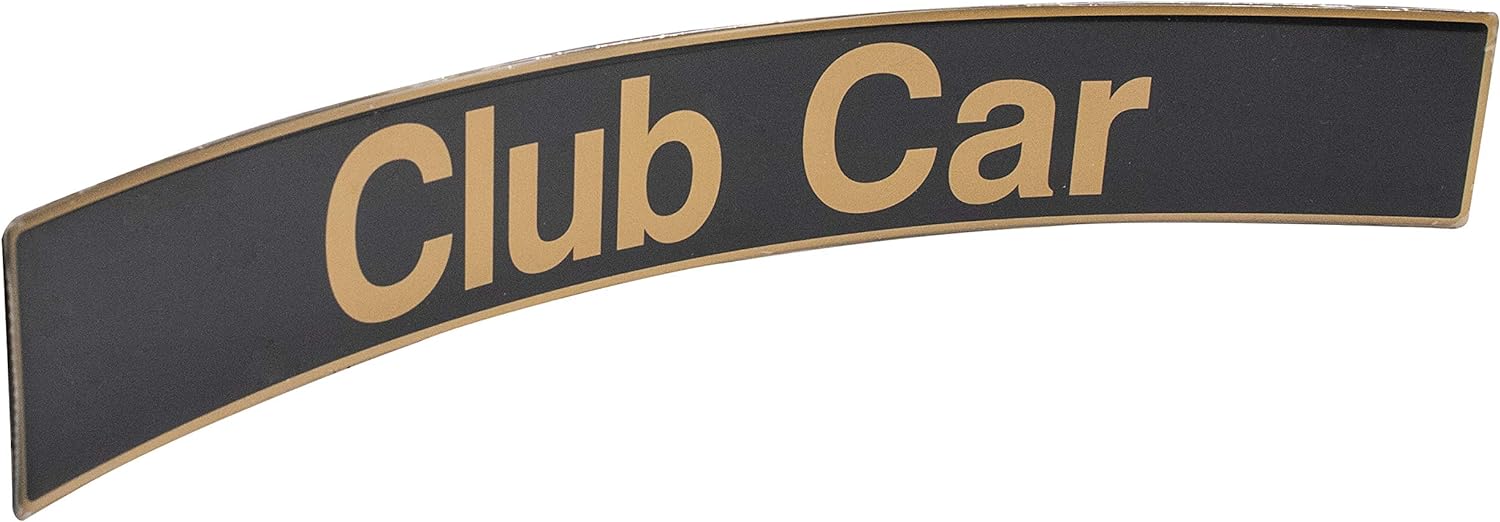 Drive-up Name Plate,Black Gold Decal for Club Car Precedent Golf Cart-15.74"×2.24" Emblem