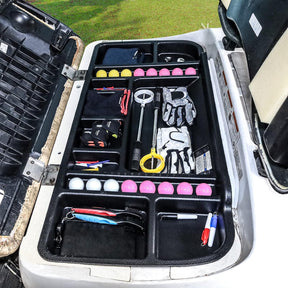 Panglong Golf Cart Under Seat Storage Trays fit Electric Club Car DS&Precedent, EZGO TXT&RXV, Yamaha G29 Golf Cart with The Original Trojan Battery