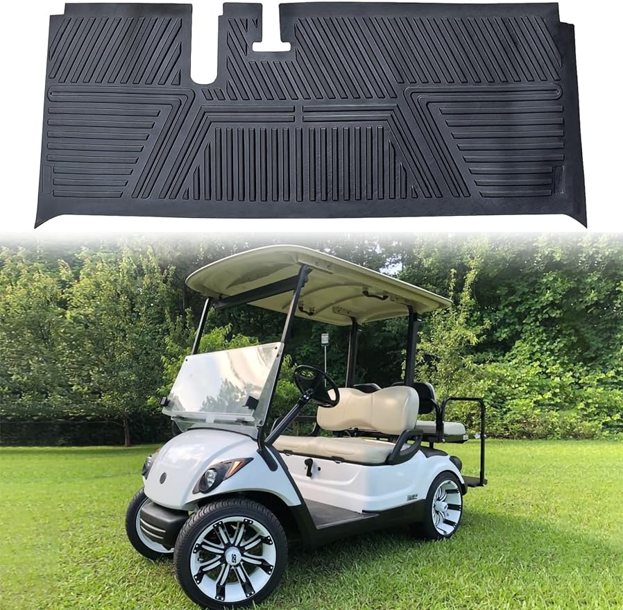 CartClan Golf Cart Floor Mat Fit Club Car Precedent & Yamaha G29 New and Improved Not Deformed Non-Slip Durable Floor Liner Mat - Black