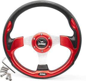 Golf Cart Steering Wheel, Generic for Most Golf cart EZGO Club Car Yamaha-Bright red