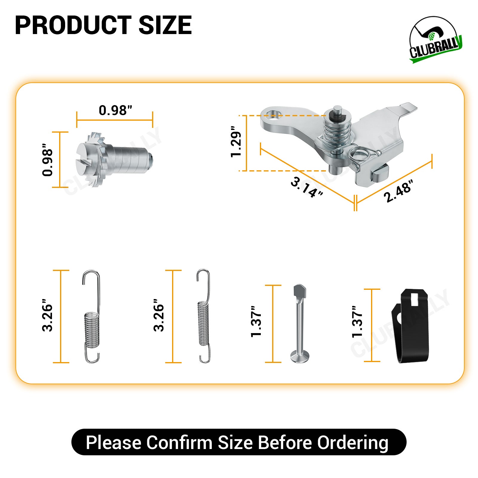 Golf Cart Rear Brake Drum/Hub and Brake Shoes Deluxe Repair Kit, Club Car Brake Kit for DS 1995-Up & Precedent 2004-Up Golf Cart |Drive-up