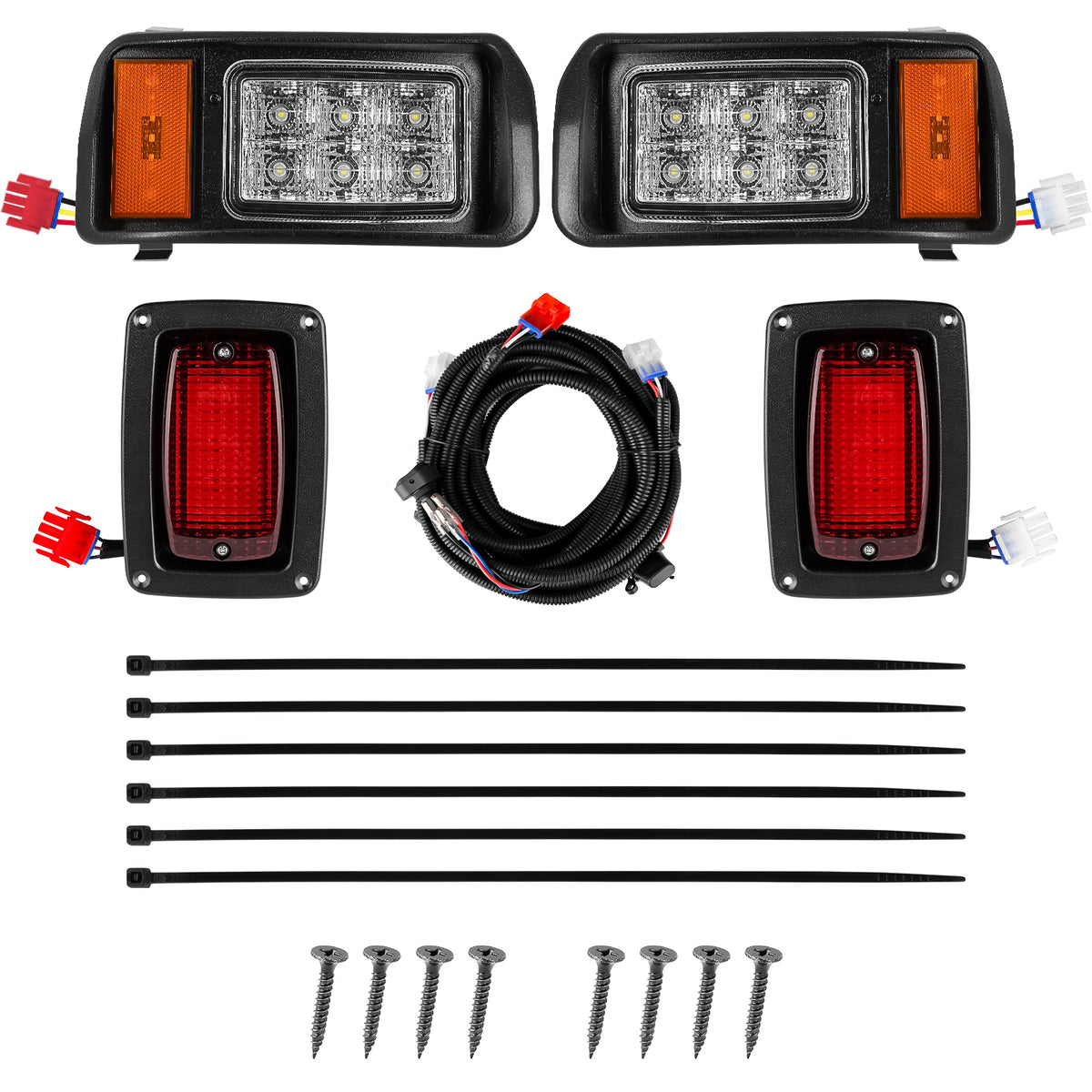 Club Car DS Led Head Light Kit Headlight and Tail Light Assembly