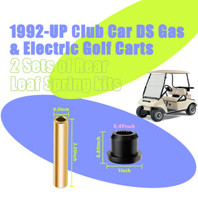 Panglong Club Car DS Rear Leaf Spring Bushing Kit, 2 Sets of DS Rear Spring Polyurethane Bushing and Sleeve Kit, Suitable for 1992-Up Club Car DS G&E Golf Cart, OEM# 1015583, 1012303