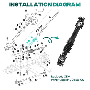 Intermediate Steering Shaft Assembly Joint for EZGO TXT | Drive-up