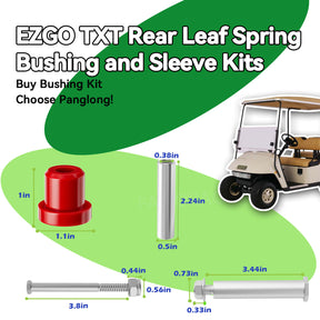 Golf Cart Bushings Kit, EZGO Rear Leaf Spring Polyurethane Bushings for EZGO TXT Medalist, Club Car DS, OEM 70289G01, 1015583 |Drive-up