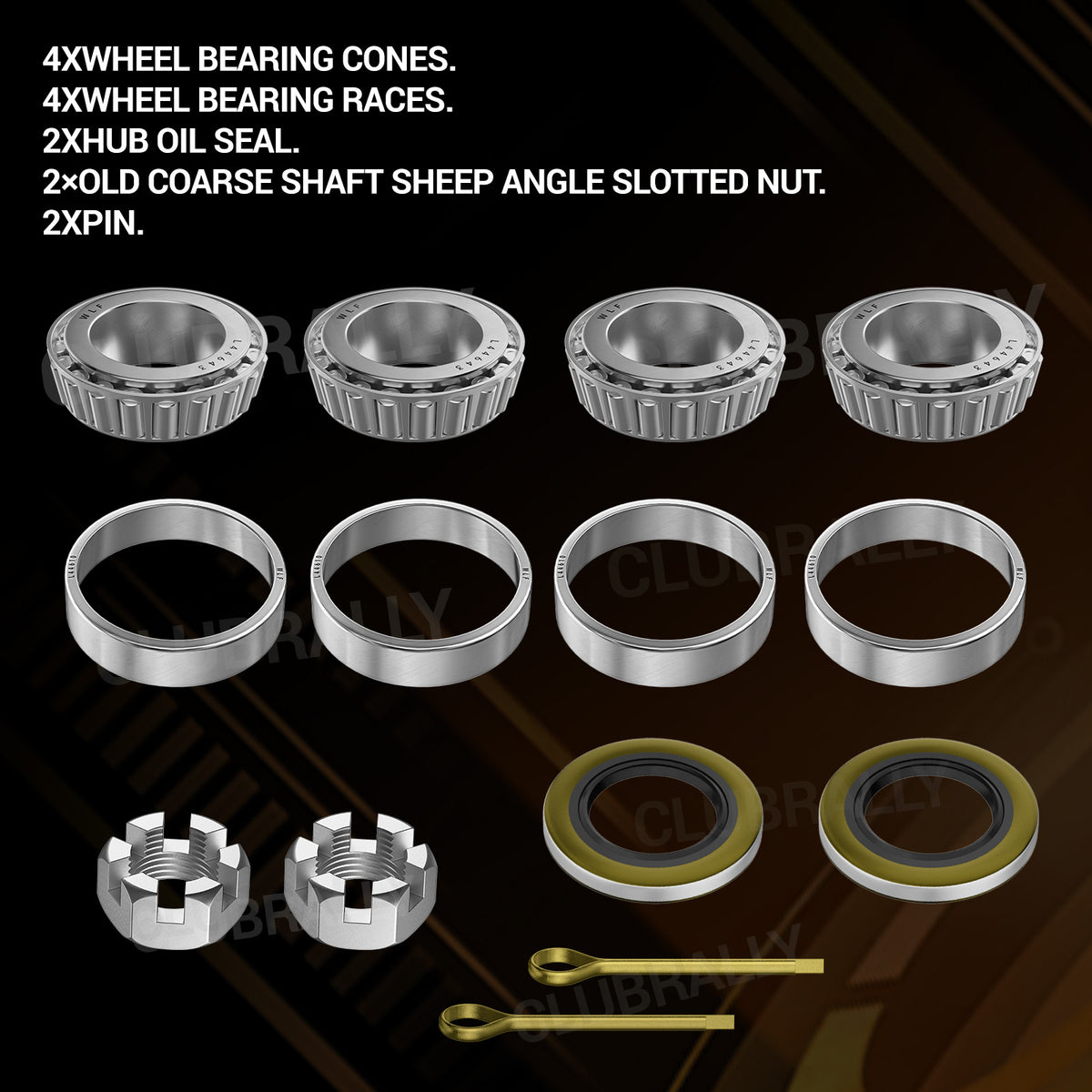 2 Set EZGO TXT Golf Cart Front Axle Wheel Hub Bearings & Seal |Drive-up