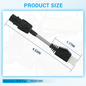 Programming Diagnostic Port Adaptor Suitable for Club Car Handheld Adapter 1307 Cable, 4 Pin Cable, Replace OEM# 102251501 |Drive-up