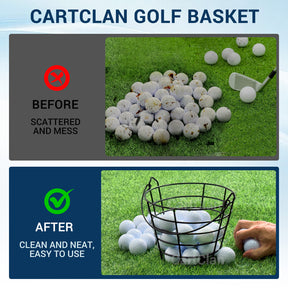 Golf Ball Basket, Golf Ball Container Bucket with Handle, Holds 50 Balls, 2 Pack  |Drive-up