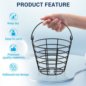 Golf Ball Basket, Golf Ball Container Bucket with Handle, Holds 50 Balls, 2 Pack  |Drive-up