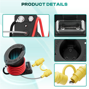 48V Golf Cart Charger Receptacle Charger Plug for Club Car DS Modes, Golf Cart Charging Port with Cord and Club Car Plug |Drive-up
