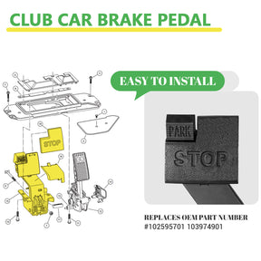 Club Car Precedent Accelerator ASM Brake Pedal Assembly (2nd gen)