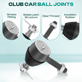 Golf Cart Tie Rod, Ball Joints and Rack Pinion Drag Link Kit for Club Car DS | Drive up