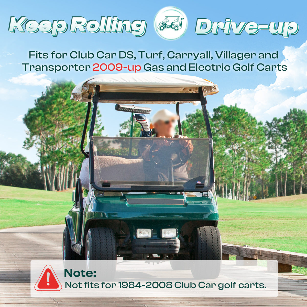 Golf Cart Tie Rod, Ball Joints and Rack Pinion Drag Link Kit for Club Car DS 2009-Up | Drive up