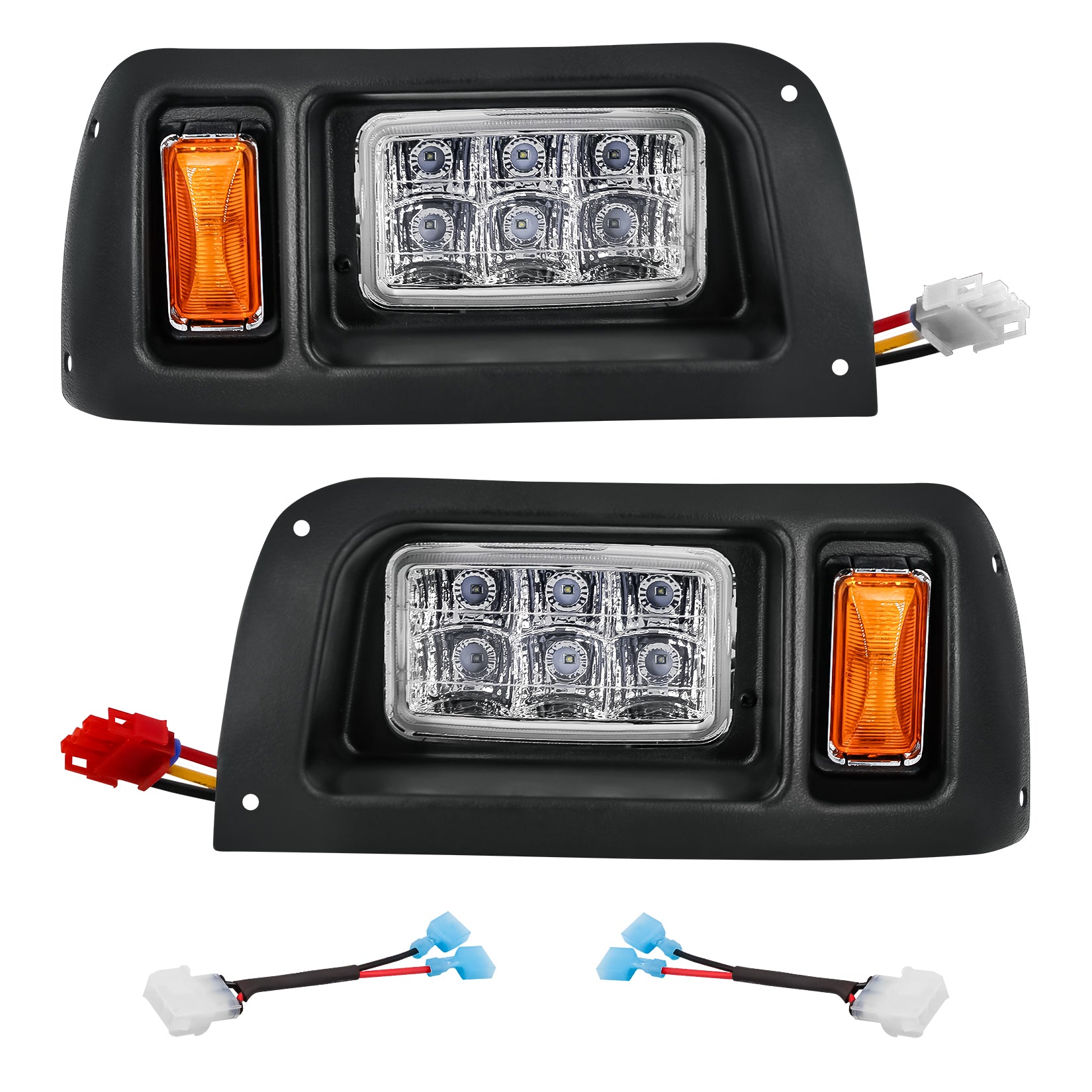 Golf Cart LED Headlights for Club Car DS 1993-Up Models 12 Volt Headlight OEM 101988002 101988001