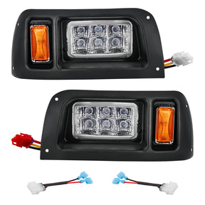 Drive-up Golf Cart LED Headlights for Club Car DS 1993-Up Models 12 Volt Headlight OEM 101988002 101988001