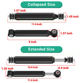 Panglong Club Car Shock Absorbers for Club Car DS and Precedent and Tempo Golf Carts OEM#1014235 102588601 1027064-01 102588501(Front and Rear Shock Absorbers 4PCS)