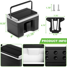 Golf Cart Cooler, Golf Cart Cooler with Mounting Bracket Kit Caddy for Club Car Precedent Tempo and Onward OEM 102588101 103886801