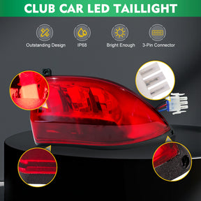 Drive-up Golf Cart LED Light Kit for Club Car Precedent 2004-2008.5 Electric Models, Replaces 12V Club Car LED Headlight and Taillight Assembly OEM 102524801, 1025290-01