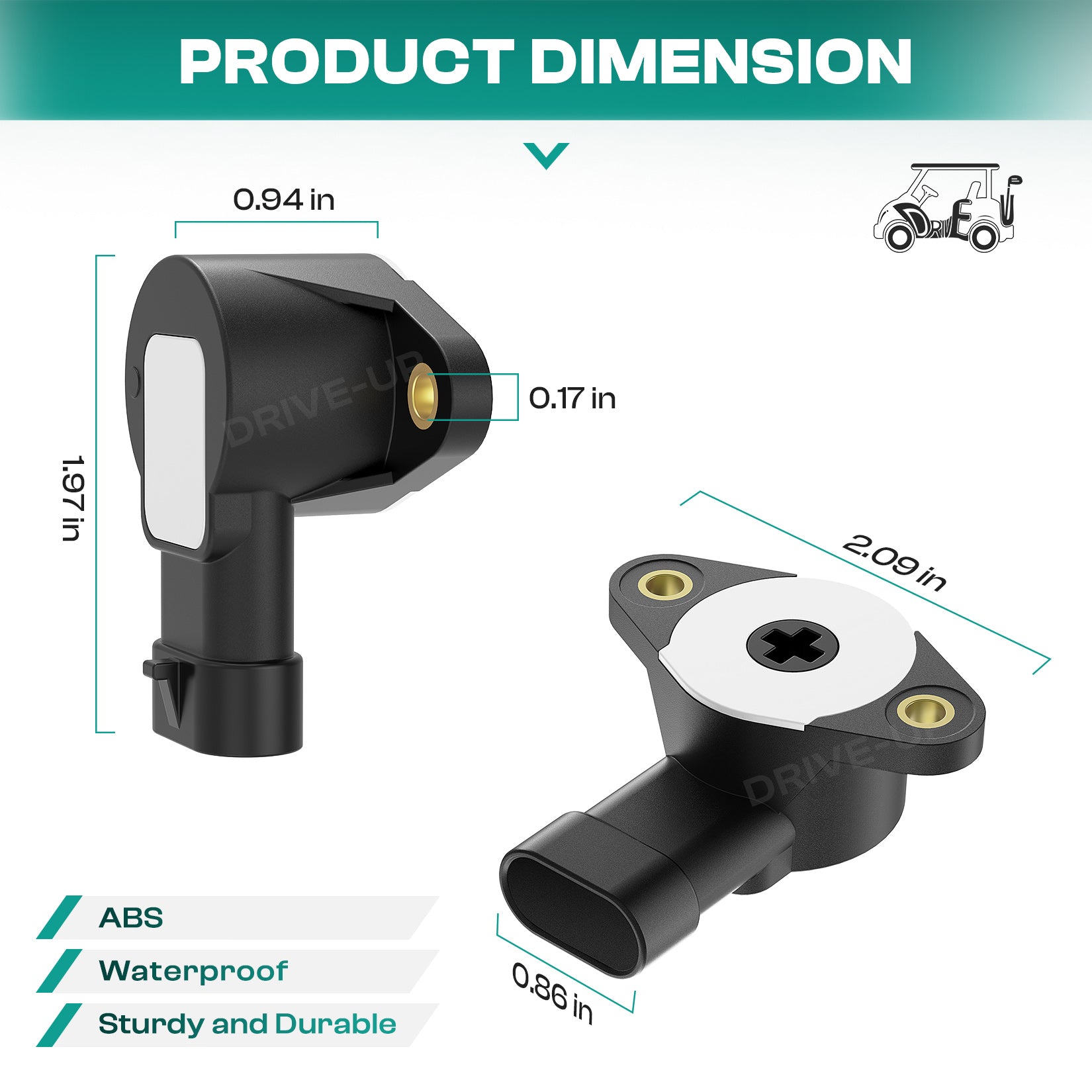 Drive-up Accelerator Position Sensor for EZGO RXV 2008-Up Electric Golf Cart 600019