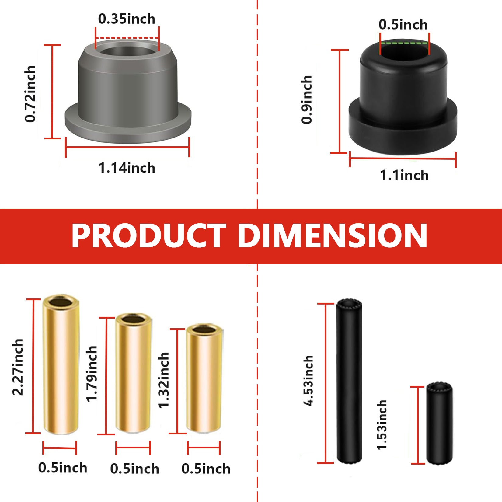 Golf Cart Front End Repair Deluxe Kit for Club Car Precedent 2004-Up Gas and Electric Models